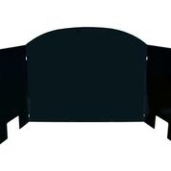 FBSB-24 24 in. Traditional Three Panel Black Porcelain Fyreback