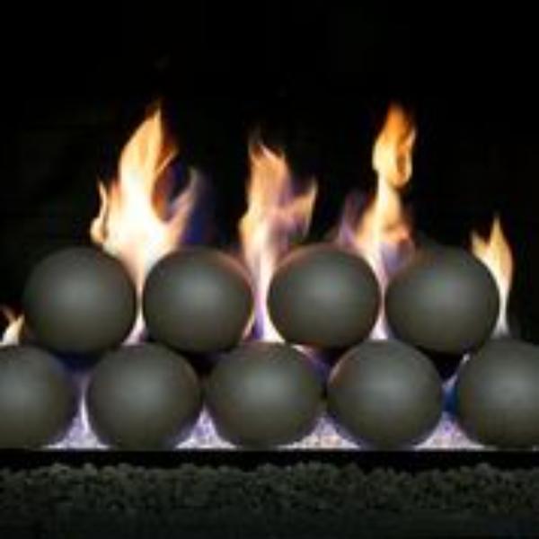 FS5-30-EB 5 x 30 in. Epic Black Fyre Spheres - 24 Piece