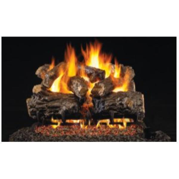 HCHR-24 24 in. Burnt Rustic Oak Standard Gas Logs