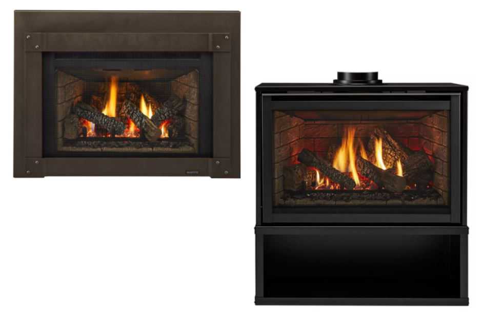 TRILLIANT30IN 30 in. Majestic Trilliant Medium Direct Vent Gas Insert with IntelliMirror Touch Ignition System - Natural Gas