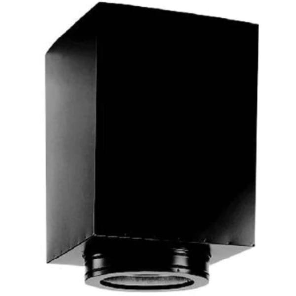 SLP-CCS-BK 4 x 6.625 in. Majestic Black Cathedral Ceiling Support for SLP Pipe