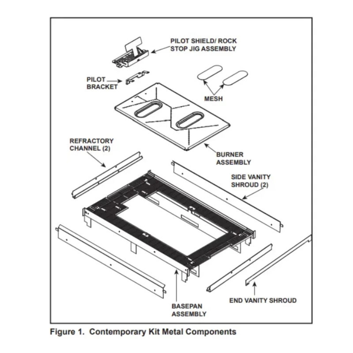 Picture of Hearth & Home Technologies STPR-MOD-KIT Contemporary Conversion Kit for See Thru & Peninsula Units