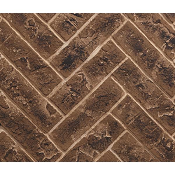 BRICKMQ36HB-B 36 in. Majestic Brick Interior Panels - Tavern Brown Herringbone