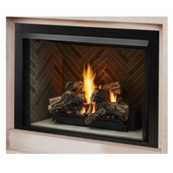 LCUF42CR-GT 42 in. Monessen Lo-Rider Clean Face Firebox with Multitonal Gray Stacked Traditional Interior Panels