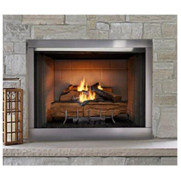 VOFB36-T 36 in. Vesper Outdoor Fireplace with Traditional Concrete Refractory