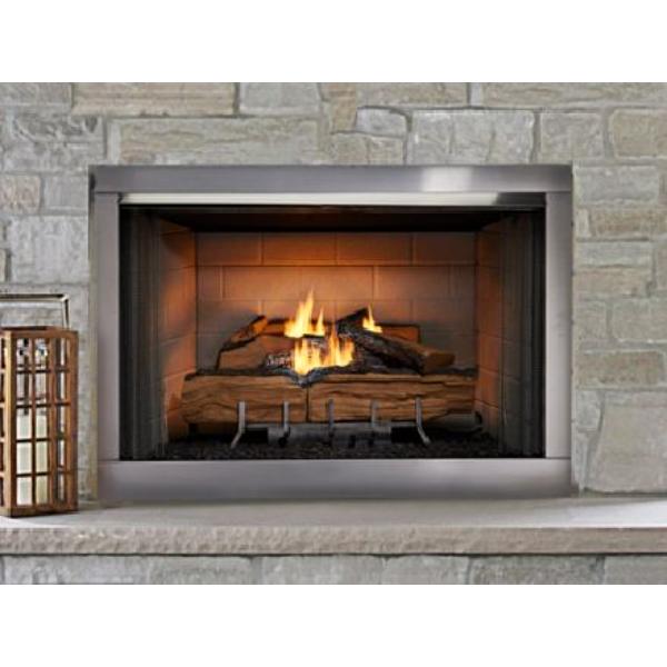 VOFB42-T 42 in. Vesper Outdoor Fireplace with Traditional Concrete Refractory