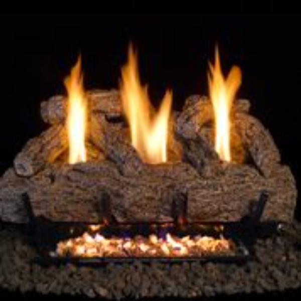 74-VF9-12MP 24 in. Vent Free Live Oak Log Set & Millivolt Burner - Liquid Propane