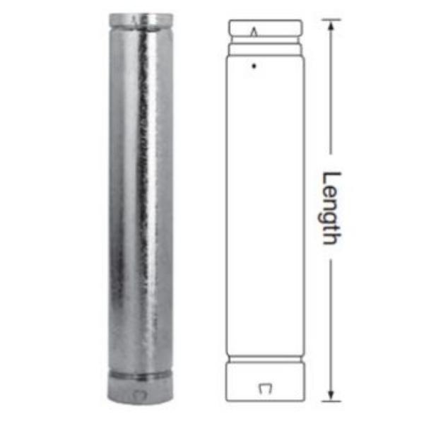 Picture of Duravent 4BV12 4 x 12 in. Round B-Vent Pipe