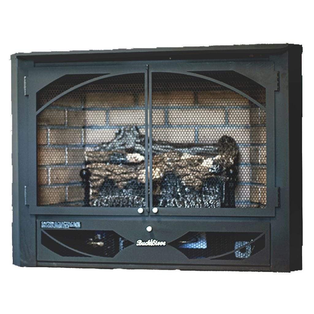 Picture of Buck Stove NV 3844LP-DOORS Model 384 Liquid Propane Vent Free Gas Heating Stove&#44; Black