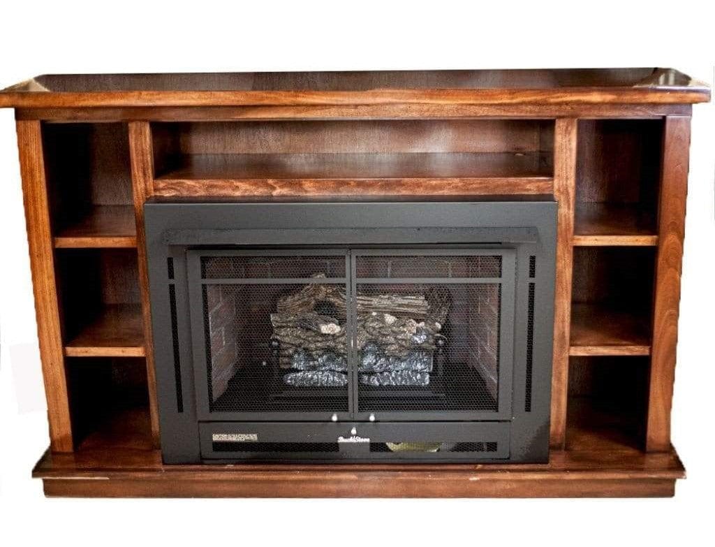 Picture of Buck Stove PA KDMMANPRES-LO 64 in. Manhattan Prestige Mantel for Model 34 Gas Stove&#44; Light Oak