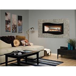 Propane Gas Boulevard Linear IP LED Lighting Vent Free Fireplace with Barrier Screen