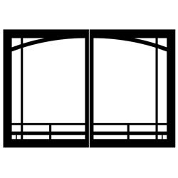 Picture of Empire DVRB2MBL Mission Arch Door Set&#44; Black