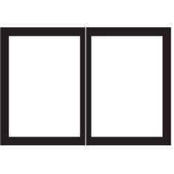 Picture of Empire DVDB2CBL Rectangle Door Set&#44; Black
