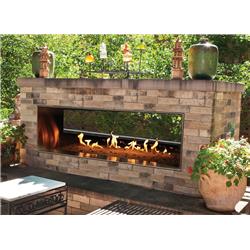Picture of Empire OLL48SP12SN 48 in. Vent Free Natural Gas Outdoor Linear See-Through Fireplace with Manual Electronic Ignition