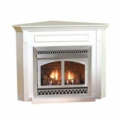 Picture of Empire EMBC3SW Standard Corner Cabinet Mantel with Base&#44; White