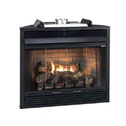 Picture of Empire BVD34FP30LN Millivolt Natural Gas Louvered Keystone Deluxe B-Vent Gas Fireplace with Log Set