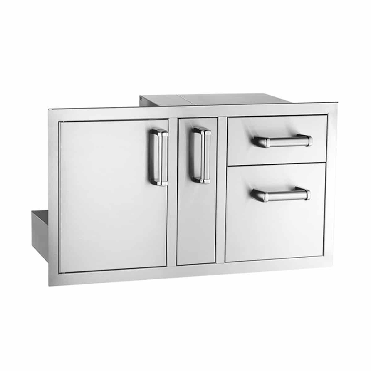 Access Door with Platter Storage & Double Drawer