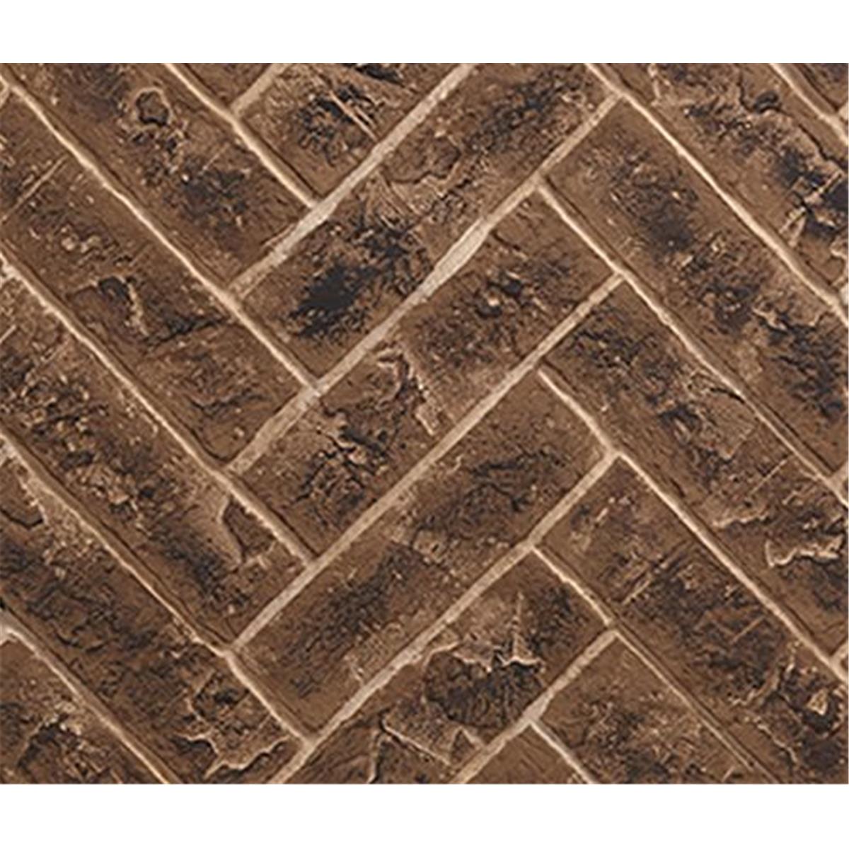 Majestic BRICK36MERTBH Herringbone Brick Interior Panels, Tavern Brown