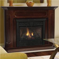 Picture of Monessen BWC300-DW-A 300 Size Barrington Wood Cabinet Fireplace, Dark Walnut