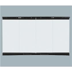 Original Bi-Fold Glass Doors with Trim, Black & White