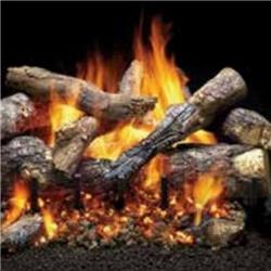Majestic GO318 18 in. 3T Grand Oak Log Tiered Burner Set with Refractory Cement Construction - 10 Piece -  Majestic Pet Products