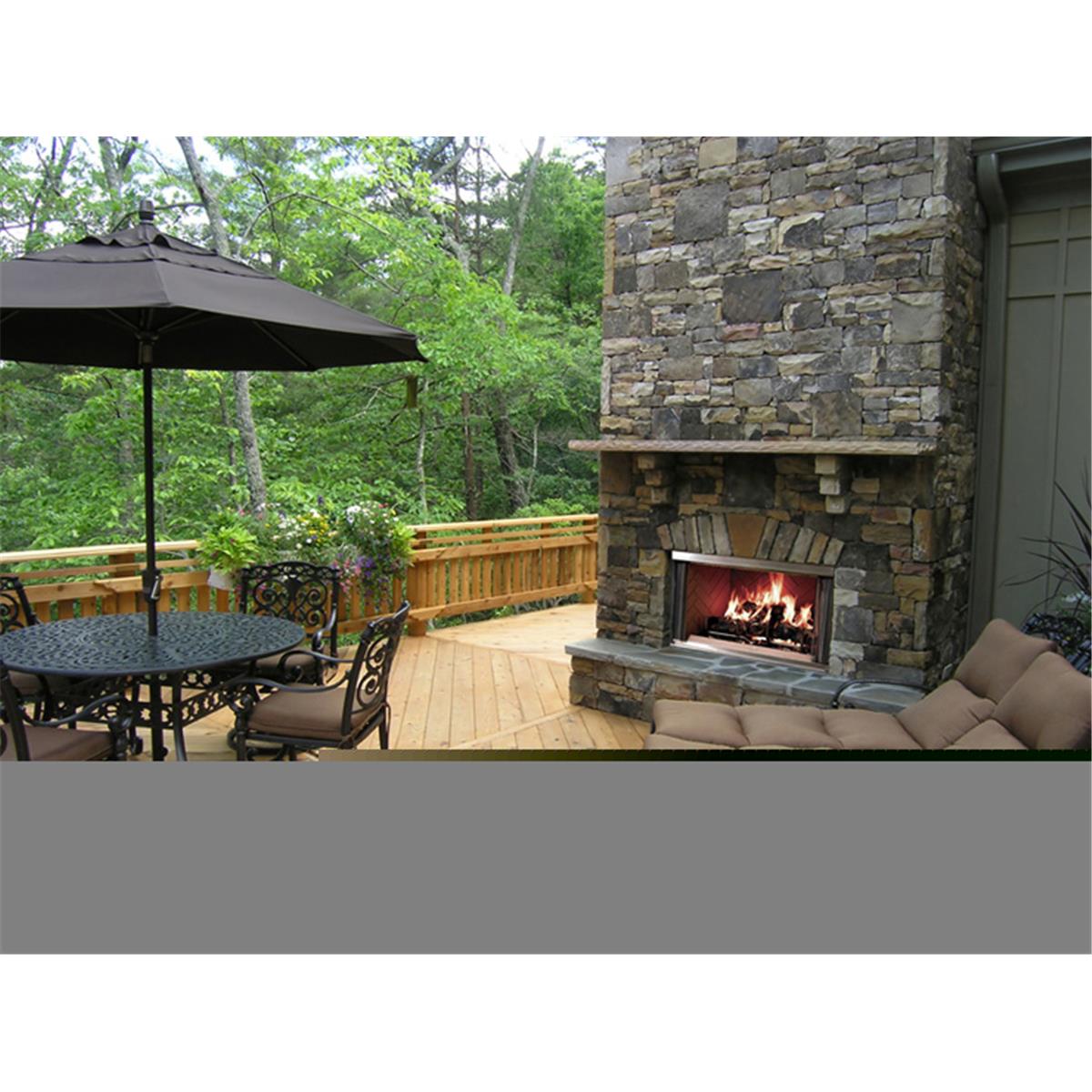 Picture of Majestic MONTANA-36 36 in. Montana Outdoor Stainless Steel Wood Fireplace with Traditional Refractory