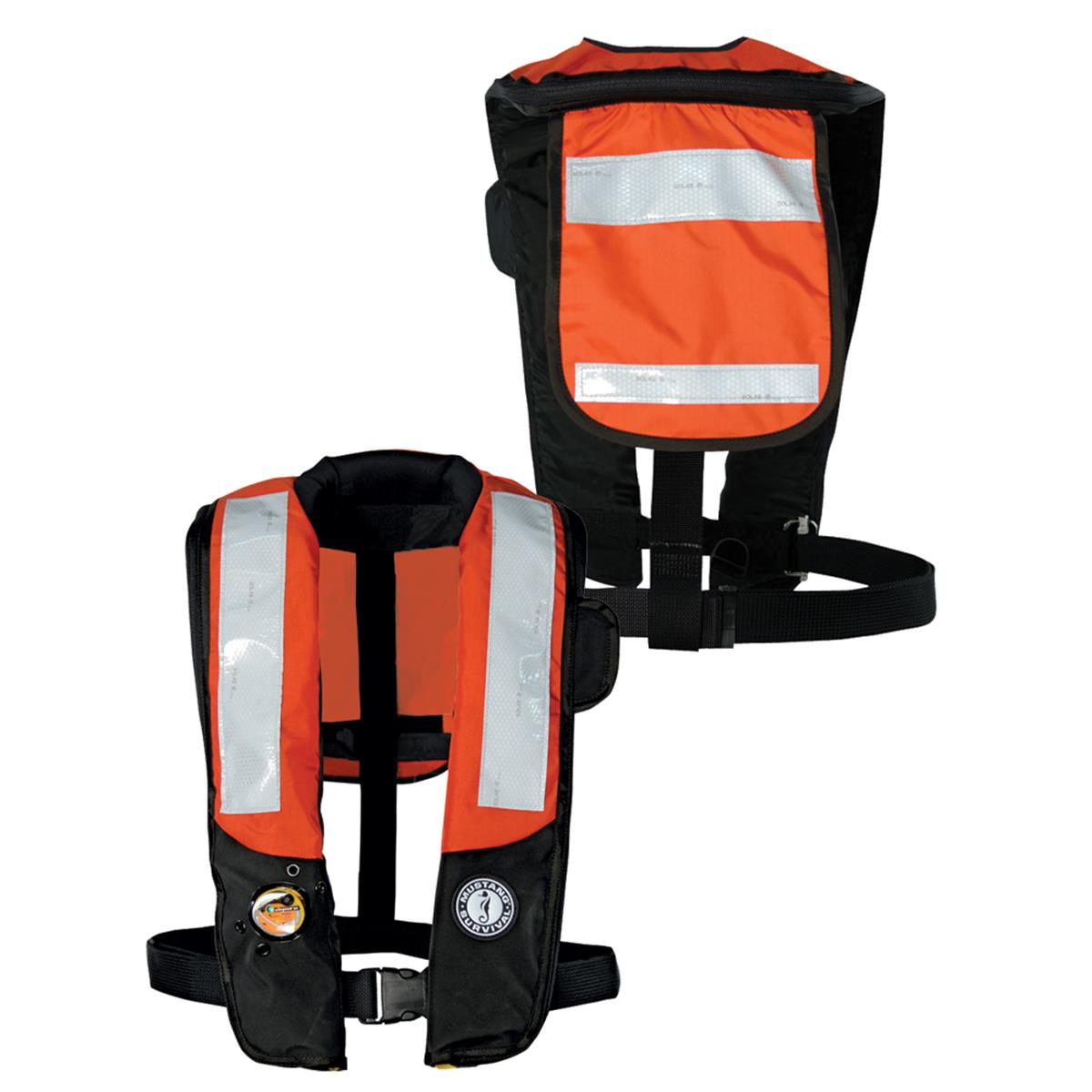 MD3183T2-33-0-101 HIT Inflatable PDF with SOLAS Reflective Tape - Orange & Black