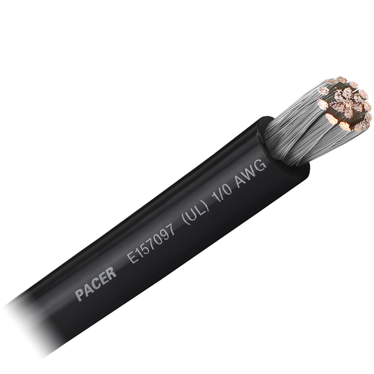 WUL1-0BK-FT 1-0 Awg Pacer Battery Cable, Black