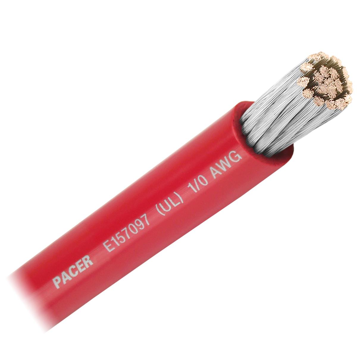 WUL1-0RD-FT 1-0 Awg Pacer Battery Cable, Red