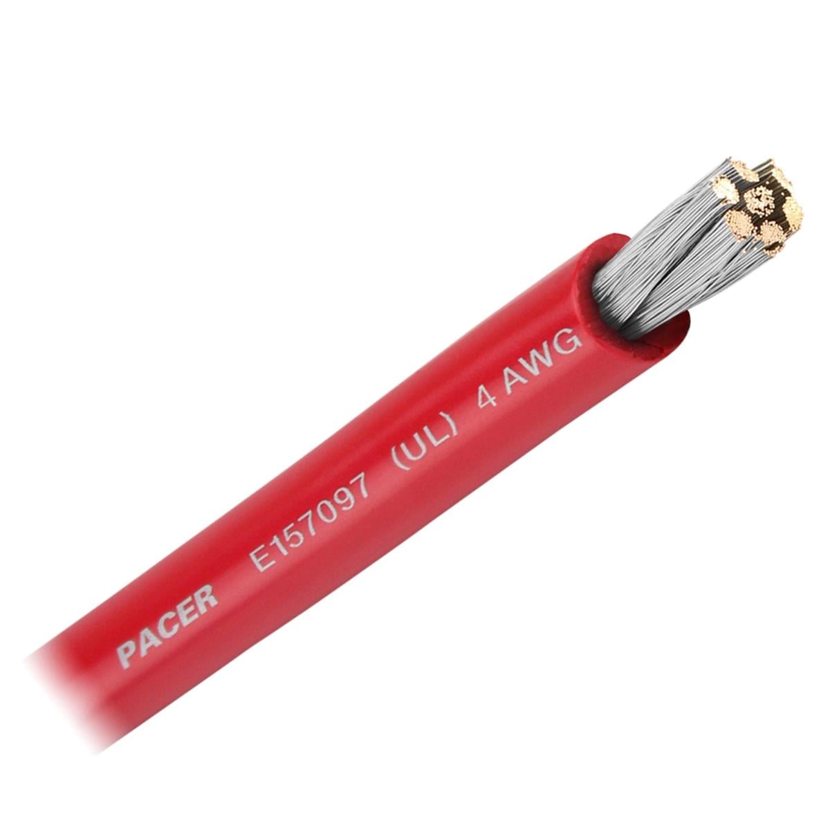 4 Awg Pacer Battery Cable, Red