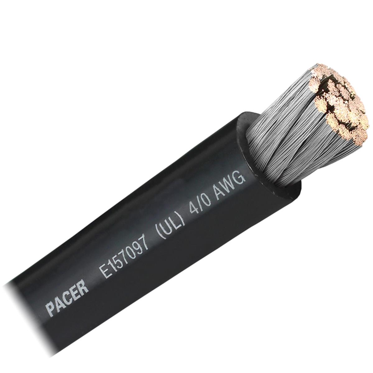 WUL4-0BK-FT 4-0 Awg Pacer Battery Cable, Black
