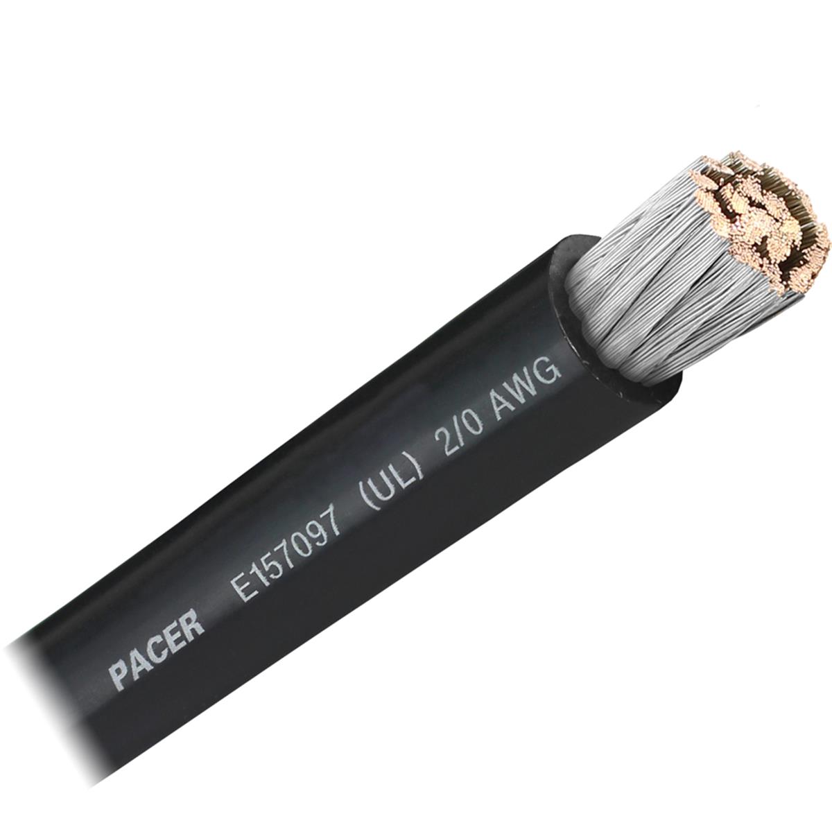 WUL2-0BK-FT 2-0 Awg Pacer Battery Cable, Black