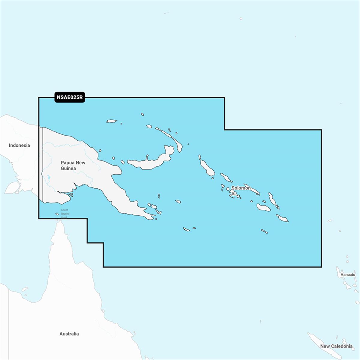 Picture of Garmin 010-C1223-20 Papua New Guinea & Solomon Islands Navionics & NSAE025R Marine Chart Map