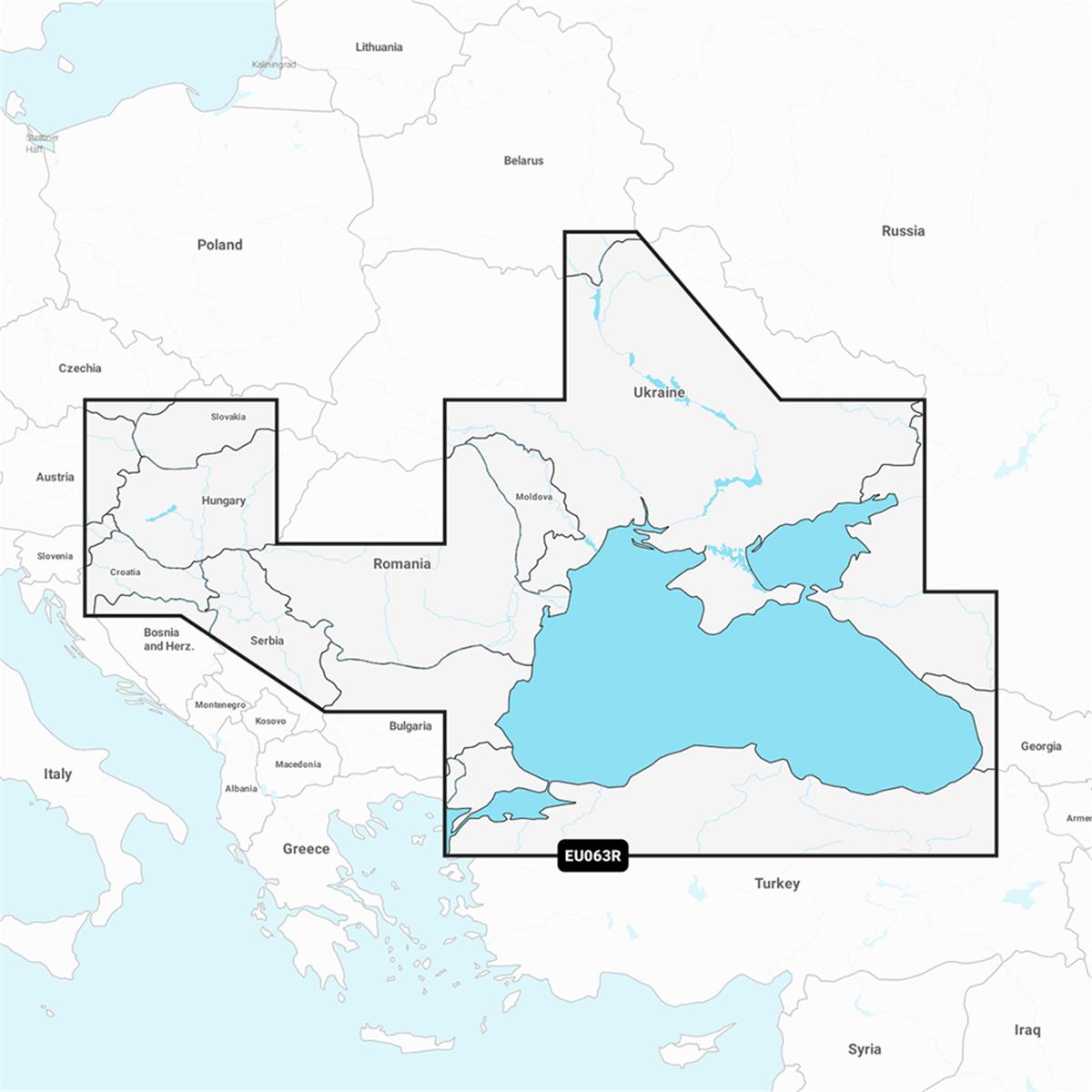 Picture of Garmin 010-C1258-20 Black Sea & Azov Sea Navionics & NSEU063R Marine Chart Map