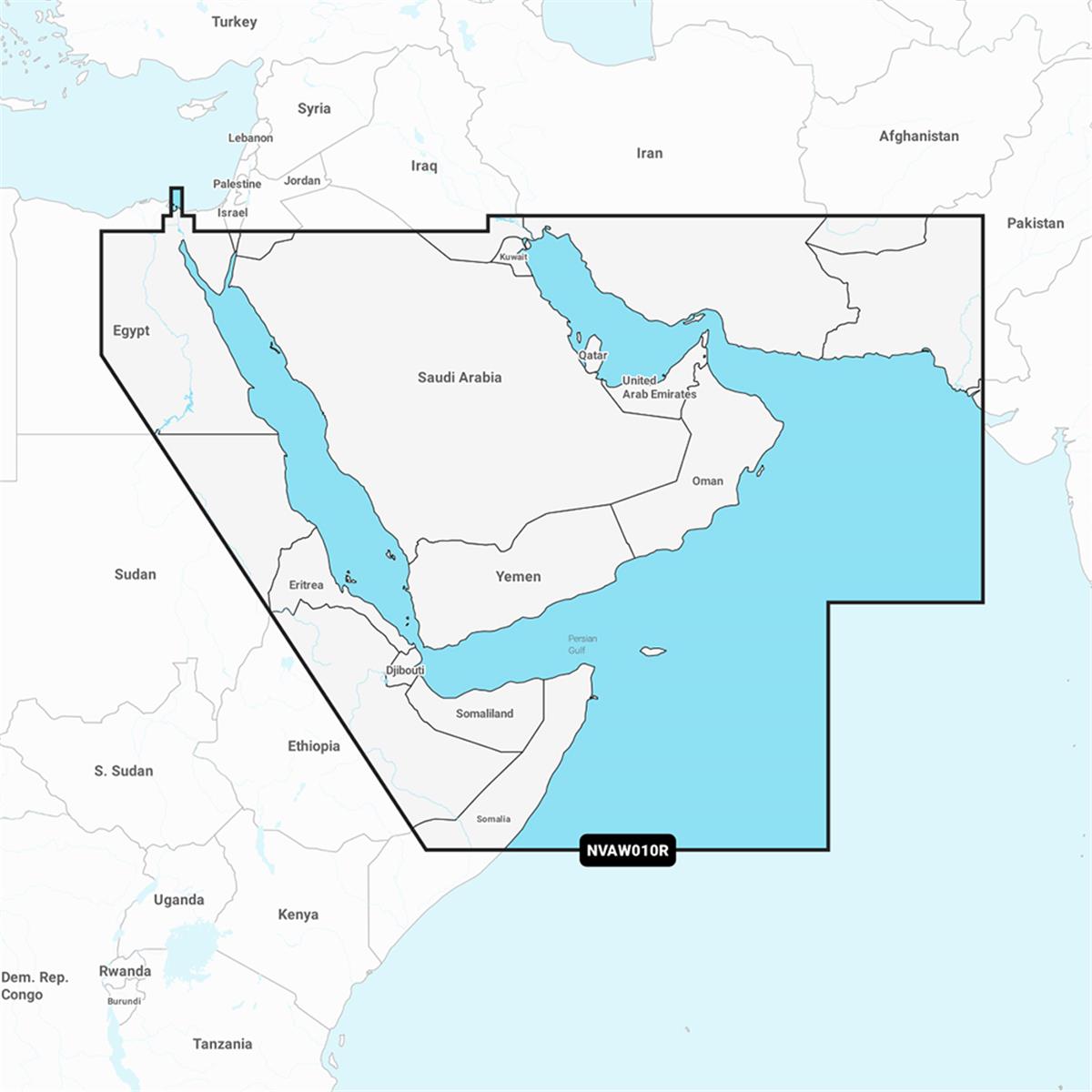 Picture of Garmin 010-C1229-00 The Gulf & Red Sea Navionics Vision & NVAW010R Marine Chart Map