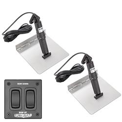 12 x 9 in. XKA Stainless Steel Trim Tab Kit with Rocker Switch
