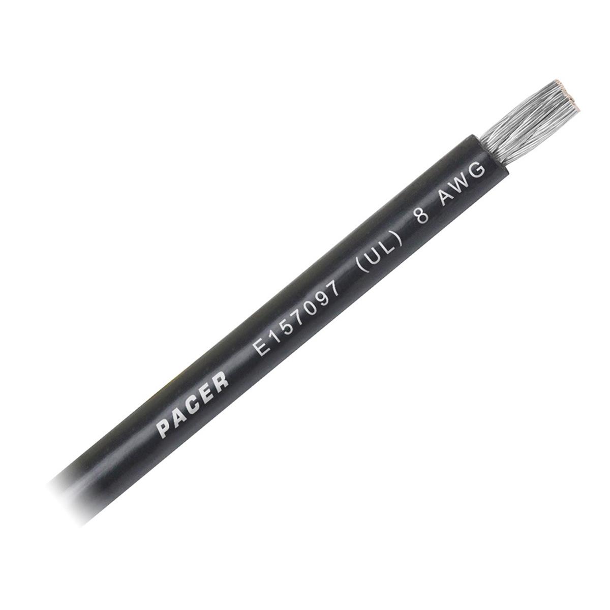8 AWG Battery Cable, Black  - 1 Ft.