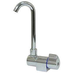 Ceramic Family Tap with Folding Spout Faucet, Chrome Finish