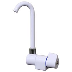 Tall Tap with Folding Spout, White Powder Coat Finish