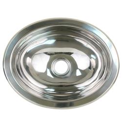Picture of Scandvik 10280 13.25 x 10.5 in. Polished Stainless Steel Oval Sink