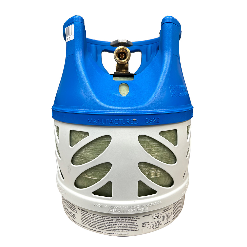 1420-0011 11 lbs Vertical Fiberglass Composite LPG Cylinder with Type 1 Valve for Boat - OPD, DOT & TC Approved