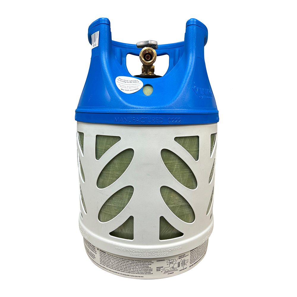 1420-0017 17 lbs Vertical Fiberglass Composite LPG Cylinder with Type 1 Valve for Boat - OPD, DOT & TC Approved