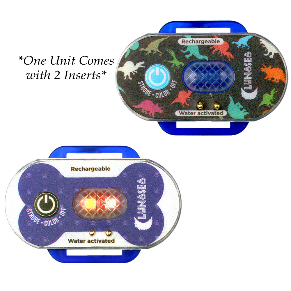 LLB-63BB-F0-01 Child & Pet Safety Water Activated Strobe Light, Blue Case & Blue Attention Light