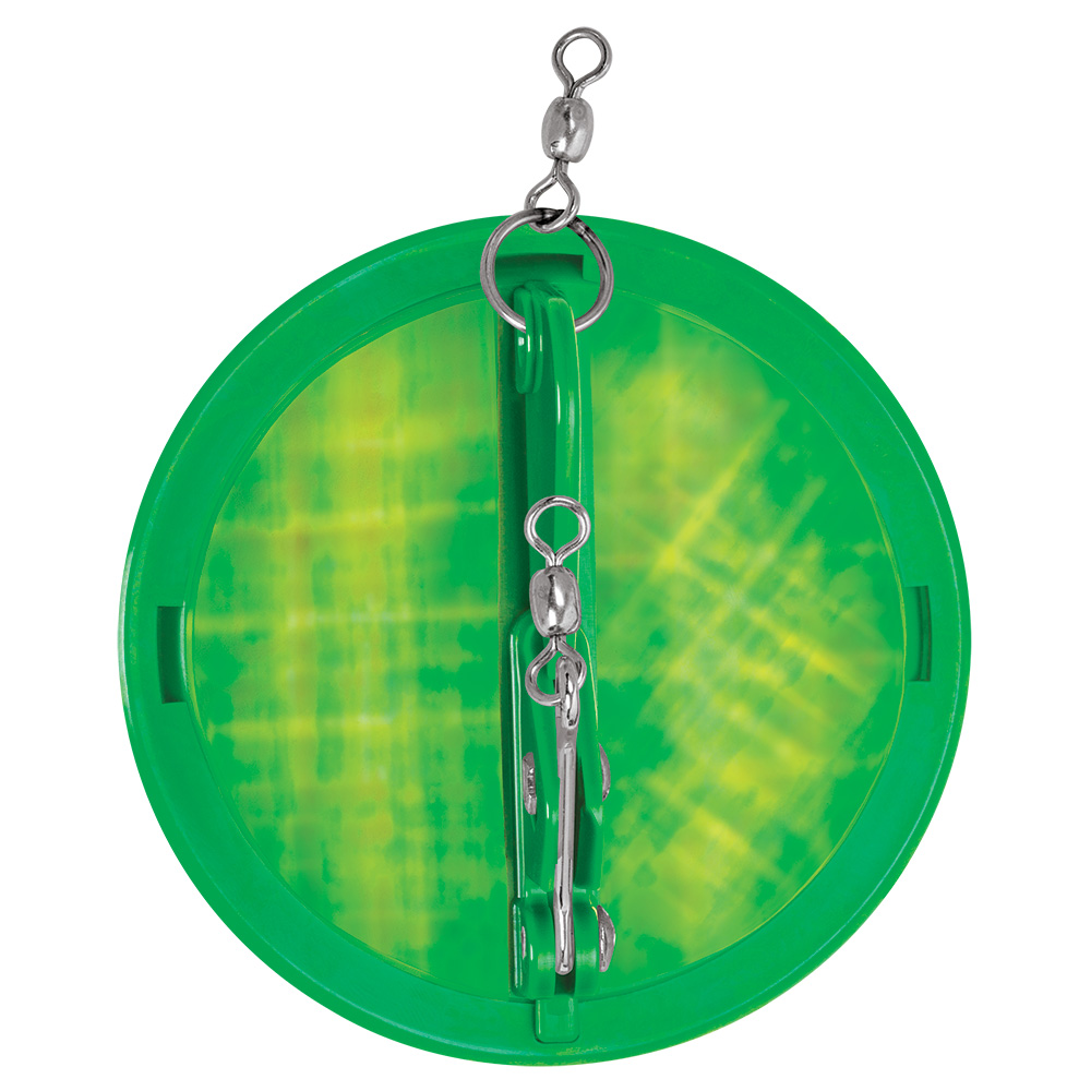 4.125 in. Dipsy Diver - Kelly Green & Silver Bottom Moon Jelly