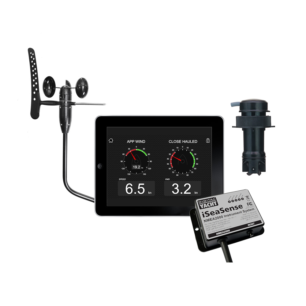 ZDIGISSPK2 2 in. dia Isea Sense Wireless Speed Depth Temp Pack Plus Wind - Black