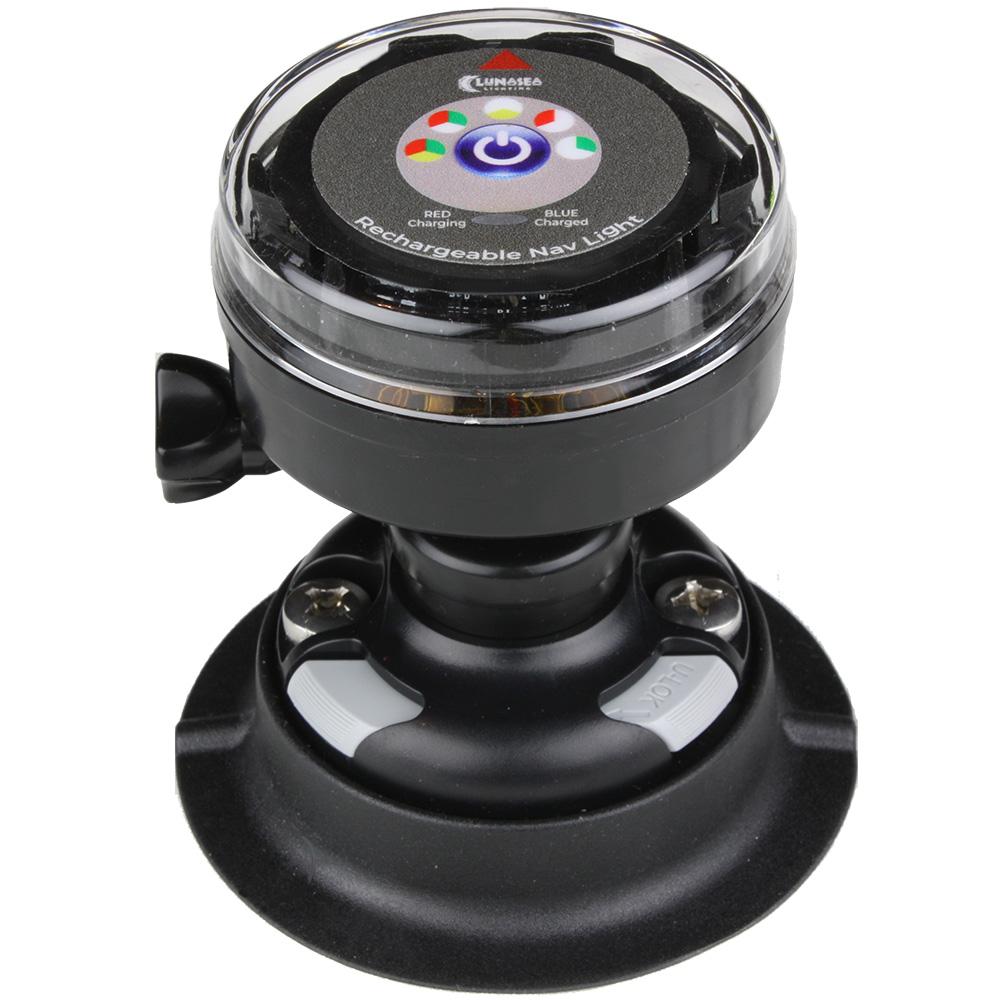 LLB-72BK-UB-01 Rechargeable Tri-Color Portable Navigation Light with RailBlaza Quikport Mount - Black