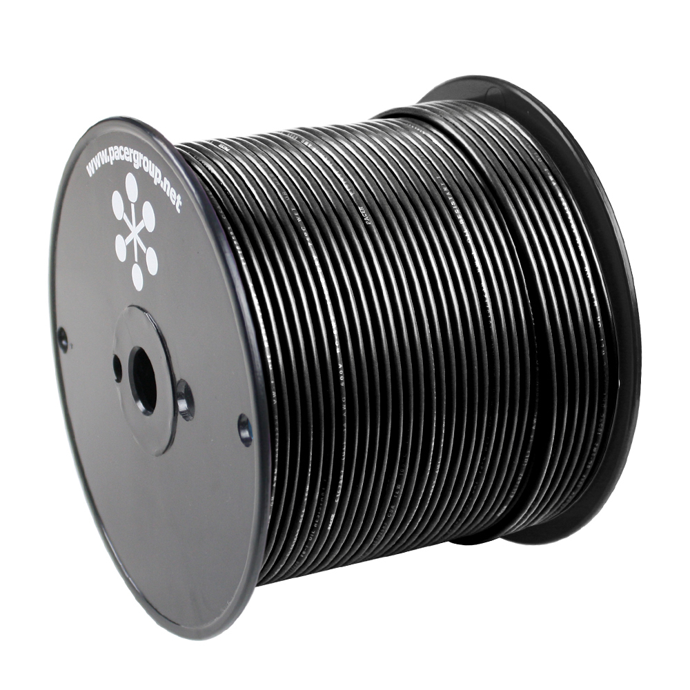 Primary Wire, Marine, 18 AWG, Copper, Black, PVC Jacket, Stranded
