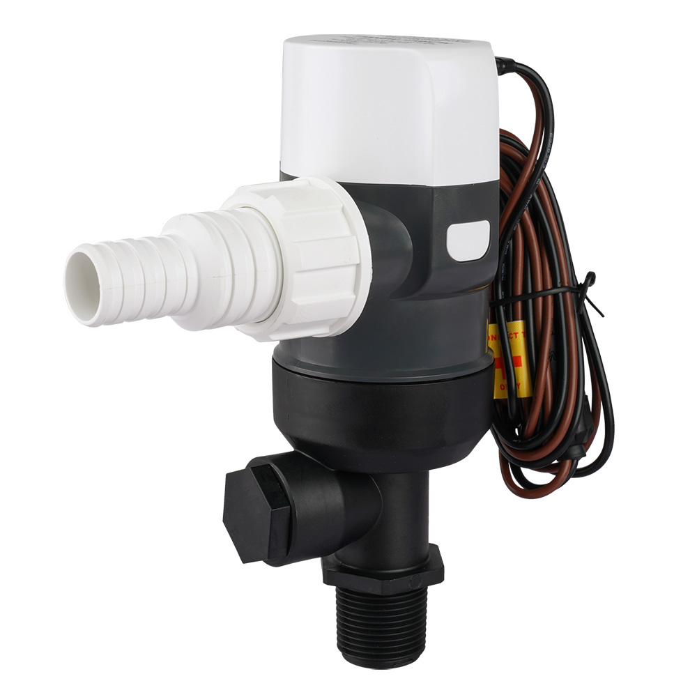 COMMODORE 1100 GPH / 12V D31-Series Vertical Livewell/Baitwell Pump – Short Housing, 360° Discharge | For Fishing | by West Marine