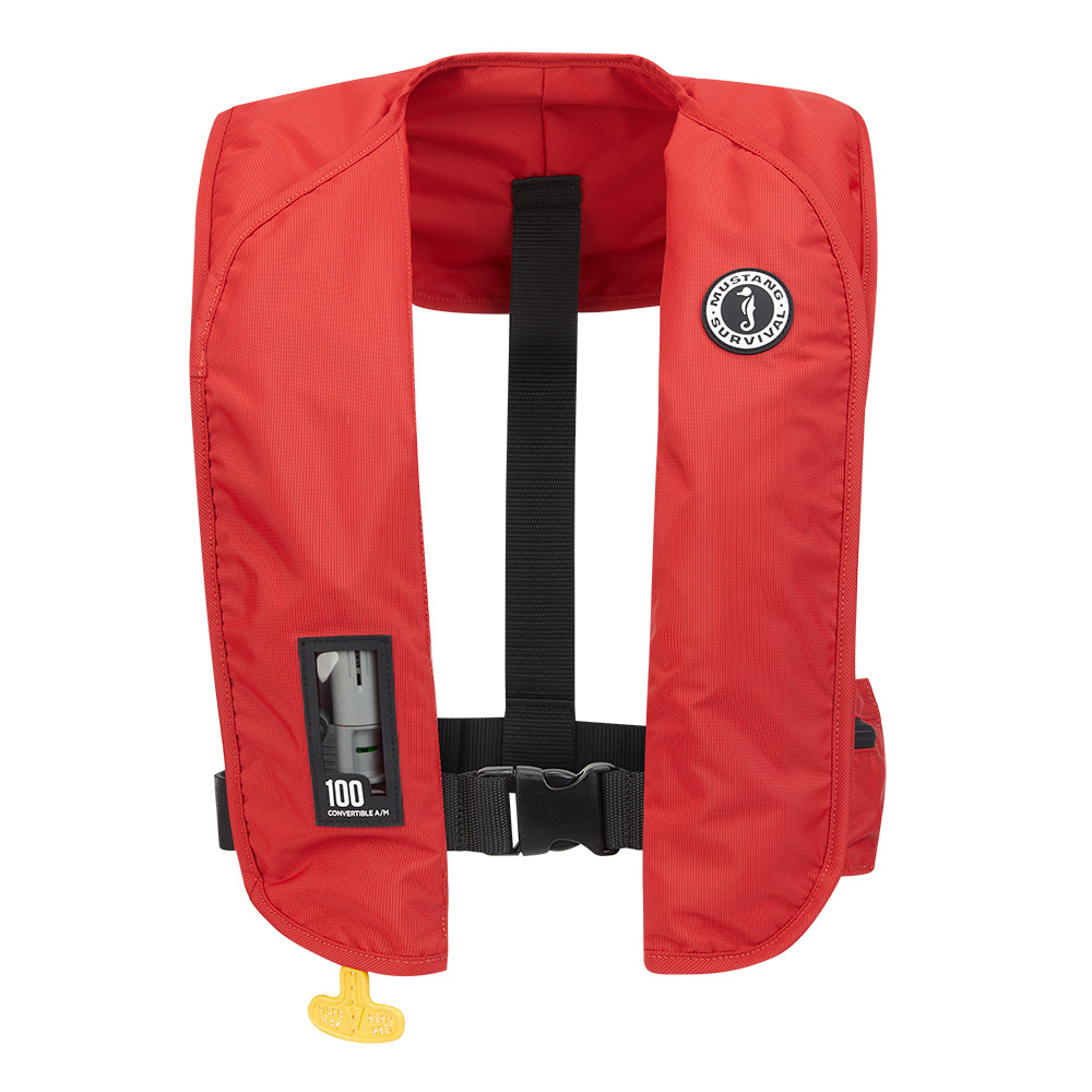 MD2030-4-0-202 MIT 100 Convertible Inflatable PFD Life Jacket, Red