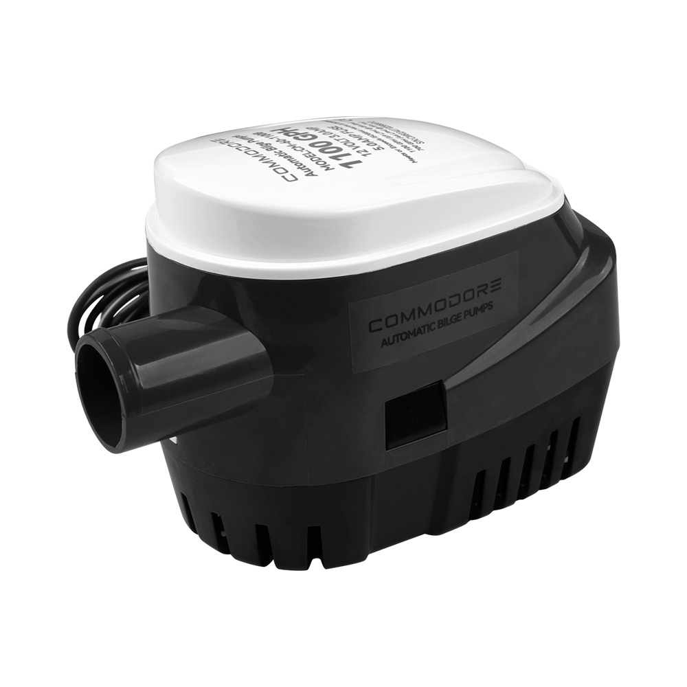 COMMODORE 1100 GPH / 12V Automatic Bilge Pump – Built-In Float Switch, 1-1/8" Outlet | by West Marine
